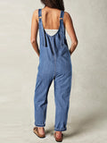 LC25214575-4-S, LC25214575-4-M, LC25214575-4-L, LC25214575-4-XL, Light Blue Jeans-Jumpsuit