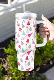 BH051439-P1, White Cartoon Christmas Tree Printed Thermos Cup Holiday Christmas Gifts