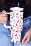 BH051439-P1, White Cartoon Christmas Tree Printed Thermos Cup Holiday Christmas Gifts