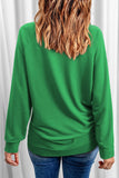 LC25316863-9-S, LC25316863-9-M, LC25316863-9-L, LC25316863-9-XL, Green Christmas Women's Merry Graphic Sweatshirt Merry & Bright Sequin Pullover Top