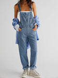 LC784751-4-S, LC784751-4-M, LC784751-4-L, LC784751-4-XL, Light Blue Denim Overalls