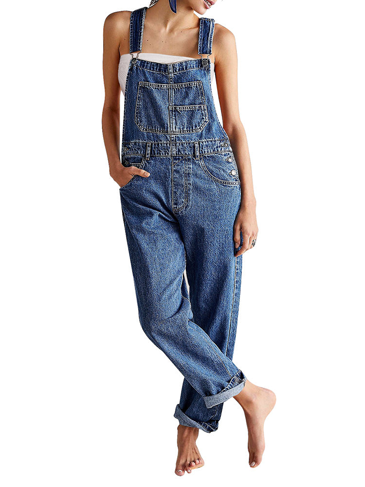 Chambray Denim Jumpsuit for Woman in Denim | Valentino PH