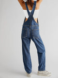 LC784751-5-S, LC784751-5-M, LC784751-5-L, LC784751-5-XL, Dark Blue Denim Overalls