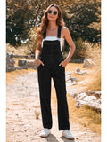 LC784751-2-S, LC784751-2-M, LC784751-2-L, LC784751-2-XL, Black Denim Overalls