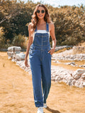 LC784751-5-S, LC784751-5-M, LC784751-5-L, LC784751-5-XL, Dark Blue Denim Overalls