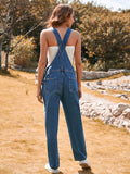 LC784751-5-S, LC784751-5-M, LC784751-5-L, LC784751-5-XL, Dark Blue Denim Overalls