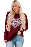 LC25126439-3-S, LC25126439-3-M, LC25126439-3-L, LC25126439-3-XL, LC25126439-3-2XL, Red Leopard Heart Graphic Raglan Long Sleeve Top