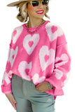 LC2724172-P3010-S, LC2724172-P3010-M, LC2724172-P3010-L, LC2724172-P3010-XL, Bonbon Pearl Beaded Floral Drop Shoulder Sweater