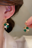 BH013615-P12, Gold Gorgeous Gem St. Patricks 4-leaf Clover Earrings