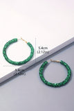 BH013616-P209, Dark Green St. Patricks Fashion Daring Sequin Loop Earrings