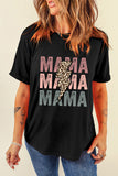 LC25224939-2-S, LC25224939-2-M, LC25224939-2-L, LC25224939-2-XL, LC25224939-2-2XL, Black MAMA Bolt Graphic Tee