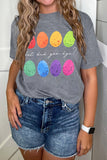 Women's Easter Eggs Print Casual Crew Neck