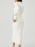 LC273732-1-S, LC273732-1-M, LC273732-1-L, LC273732-1-XL, White sweater dress