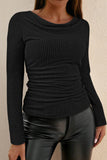 LC25133139-P202-S, LC25133139-P202-M, LC25133139-P202-L, LC25133139-P202-XL, Color black Long Sleeve Top