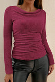 LC25133139-P1108-S, LC25133139-P1108-M, LC25133139-P1108-L, LC25133139-P1108-XL, Festival Fuchsia Long Sleeve Top