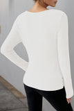 LC25133139-P1-S, LC25133139-P1-M, LC25133139-P1-L, LC25133139-P1-XL, White Long Sleeve Top