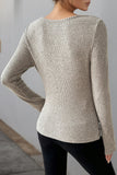 LC25133139-P18-S, LC25133139-P18-M, LC25133139-P18-L, LC25133139-P18-XL, Apricot Long Sleeve Top