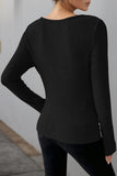 LC25133139-P202-S, LC25133139-P202-M, LC25133139-P202-L, LC25133139-P202-XL, Color black Long Sleeve Top