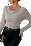 LC25133139-P18-S, LC25133139-P18-M, LC25133139-P18-L, LC25133139-P18-XL, Apricot Long Sleeve Top