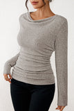 LC25133139-P18-S, LC25133139-P18-M, LC25133139-P18-L, LC25133139-P18-XL, Apricot Long Sleeve Top