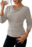 LC25133139-P18-S, LC25133139-P18-M, LC25133139-P18-L, LC25133139-P18-XL, Apricot Long Sleeve Top