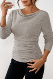 LC25133139-P18-S, LC25133139-P18-M, LC25133139-P18-L, LC25133139-P18-XL, Apricot Long Sleeve Top