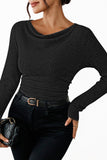 LC25133139-P202-S, LC25133139-P202-M, LC25133139-P202-L, LC25133139-P202-XL, Color black Long Sleeve Top