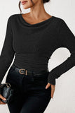 LC25133139-P202-S, LC25133139-P202-M, LC25133139-P202-L, LC25133139-P202-XL, Color black Long Sleeve Top