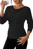 LC25133139-P202-S, LC25133139-P202-M, LC25133139-P202-L, LC25133139-P202-XL, Color black Long Sleeve Top