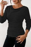 LC25133139-P202-S, LC25133139-P202-M, LC25133139-P202-L, LC25133139-P202-XL, Color black Long Sleeve Top