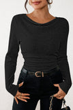 LC25133139-P202-S, LC25133139-P202-M, LC25133139-P202-L, LC25133139-P202-XL, Color black Long Sleeve Top