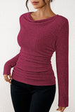 LC25133139-P1108-S, LC25133139-P1108-M, LC25133139-P1108-L, LC25133139-P1108-XL, Festival Fuchsia Long Sleeve Top