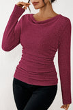 LC25133139-P1108-S, LC25133139-P1108-M, LC25133139-P1108-L, LC25133139-P1108-XL, Festival Fuchsia Long Sleeve Top