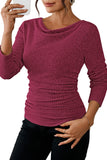 LC25133139-P1108-S, LC25133139-P1108-M, LC25133139-P1108-L, LC25133139-P1108-XL, Festival Fuchsia Long Sleeve Top