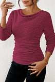 LC25133139-P1108-S, LC25133139-P1108-M, LC25133139-P1108-L, LC25133139-P1108-XL, Festival Fuchsia Long Sleeve Top