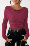LC25133139-P1108-S, LC25133139-P1108-M, LC25133139-P1108-L, LC25133139-P1108-XL, Festival Fuchsia Long Sleeve Top