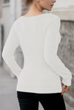 LC25133139-P1-S, LC25133139-P1-M, LC25133139-P1-L, LC25133139-P1-XL, White Long Sleeve Top