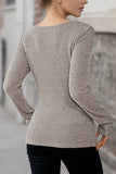 LC25133139-P18-S, LC25133139-P18-M, LC25133139-P18-L, LC25133139-P18-XL, Apricot Long Sleeve Top