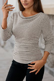LC25133139-P18-S, LC25133139-P18-M, LC25133139-P18-L, LC25133139-P18-XL, Apricot Long Sleeve Top