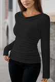 LC25133139-P202-S, LC25133139-P202-M, LC25133139-P202-L, LC25133139-P202-XL, Color black Long Sleeve Top