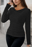 LC25133139-P202-S, LC25133139-P202-M, LC25133139-P202-L, LC25133139-P202-XL, Color black Long Sleeve Top
