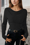 LC25133139-P202-S, LC25133139-P202-M, LC25133139-P202-L, LC25133139-P202-XL, Color black Long Sleeve Top