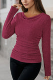 LC25133139-P1108-S, LC25133139-P1108-M, LC25133139-P1108-L, LC25133139-P1108-XL, Festival Fuchsia Long Sleeve Top