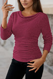 LC25133139-P1108-S, LC25133139-P1108-M, LC25133139-P1108-L, LC25133139-P1108-XL, Festival Fuchsia Long Sleeve Top
