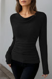 LC25133139-P202-S, LC25133139-P202-M, LC25133139-P202-L, LC25133139-P202-XL, Color black Long Sleeve Top