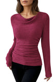 LC25133139-P1108-S, LC25133139-P1108-M, LC25133139-P1108-L, LC25133139-P1108-XL, Festival Fuchsia Long Sleeve Top