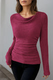 LC25133139-P1108-S, LC25133139-P1108-M, LC25133139-P1108-L, LC25133139-P1108-XL, Festival Fuchsia Long Sleeve Top