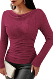 LC25133139-P1108-S, LC25133139-P1108-M, LC25133139-P1108-L, LC25133139-P1108-XL, Festival Fuchsia Long Sleeve Top