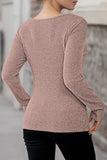 LC25133139-P1010-S, LC25133139-P1010-M, LC25133139-P1010-L, LC25133139-P1010-XL, Light Pink Long Sleeve Top