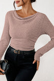 LC25133139-P1010-S, LC25133139-P1010-M, LC25133139-P1010-L, LC25133139-P1010-XL, Light Pink Long Sleeve Top